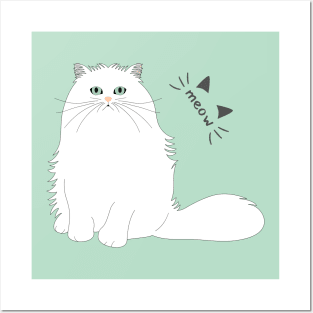 Persian Cat Meow Posters and Art